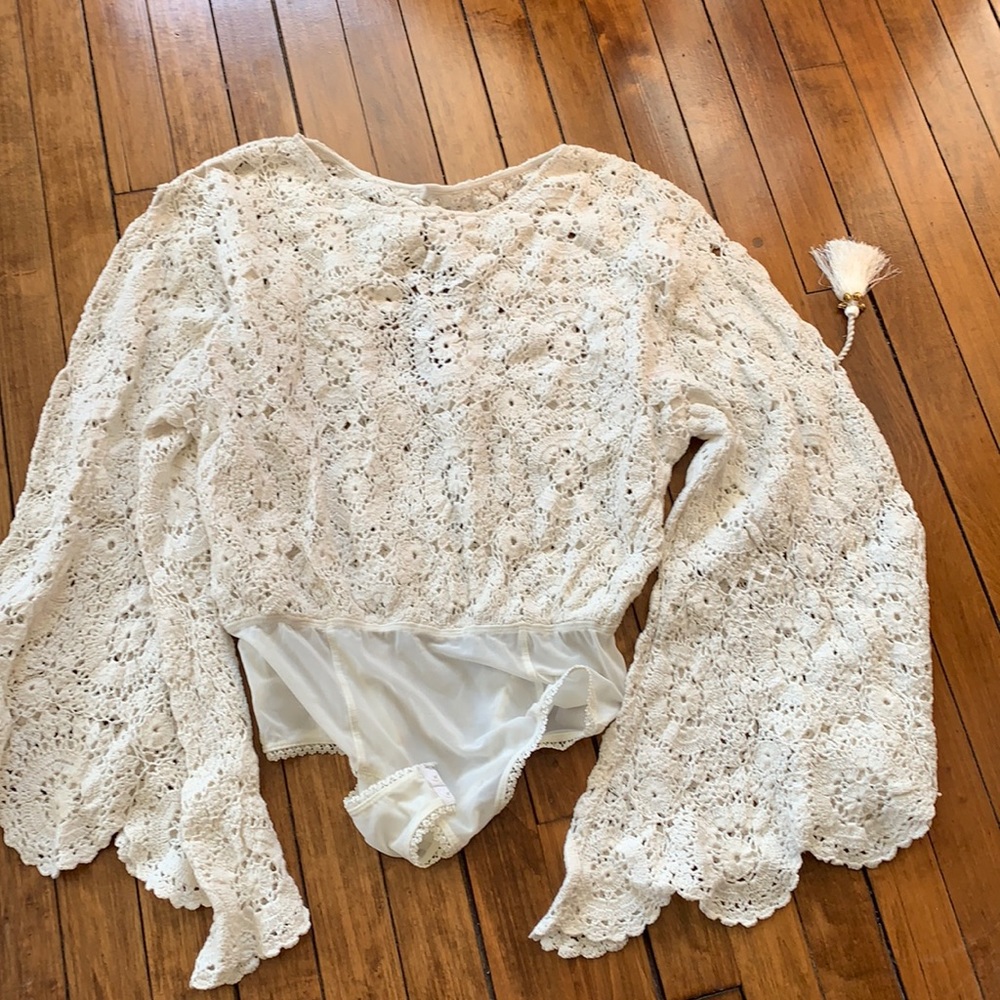 Free People Desert Daze crochet bodysuit